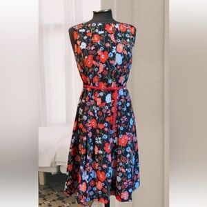 EUC Jones New York Sleeveless Floral Print A-Line Dress